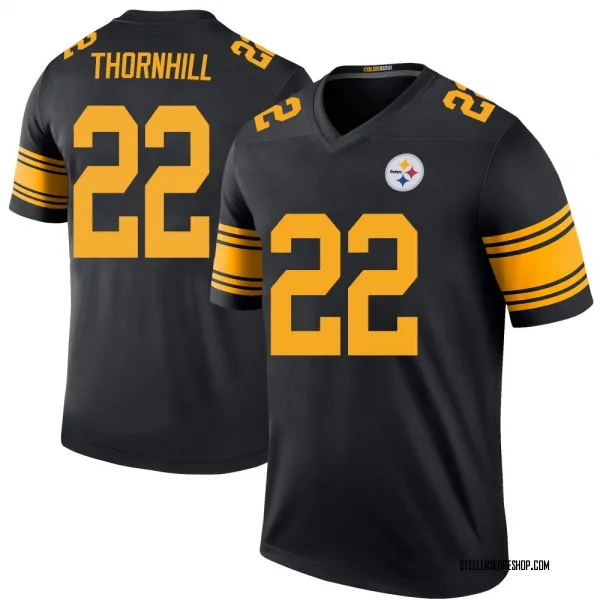 Men's Juan Thornhill Pittsburgh Steelers Legend Black Color Rush Jersey