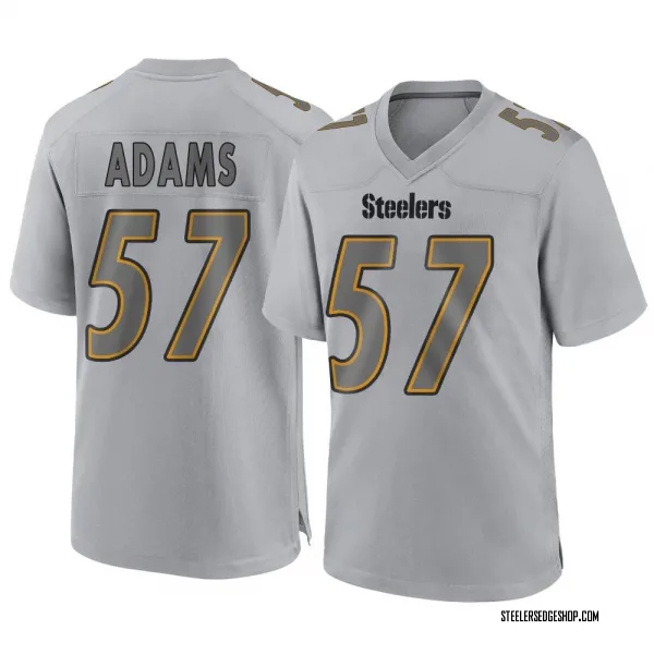 Men's Montravius Adams Pittsburgh Steelers Game Gray Atmosphere Fashion Jersey