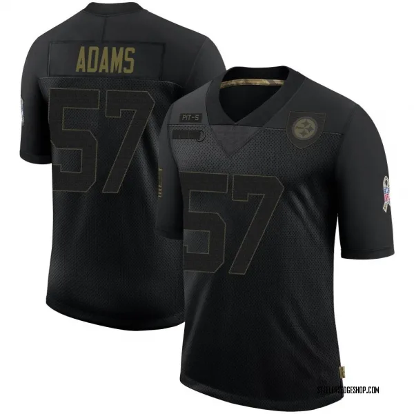 Men's Montravius Adams Pittsburgh Steelers Limited Black 2020 Salute To Service Jersey