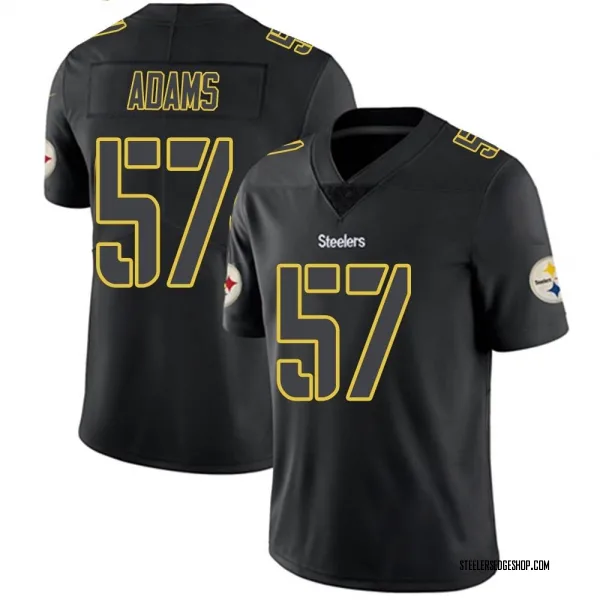 Men's Montravius Adams Pittsburgh Steelers Limited Black Impact Jersey
