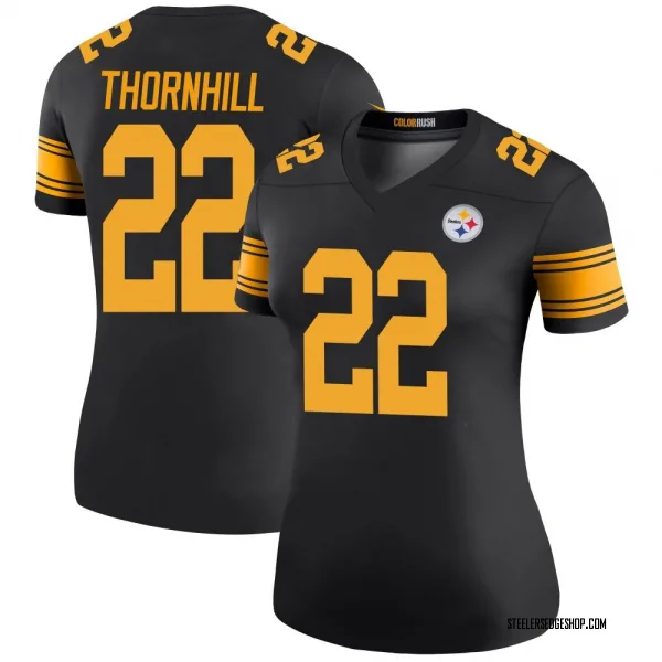 Women's Juan Thornhill Pittsburgh Steelers Legend Black Color Rush Jersey