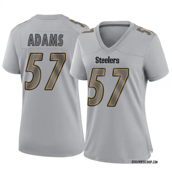 Women's Montravius Adams Pittsburgh Steelers Game Gray Atmosphere Fashion Jersey