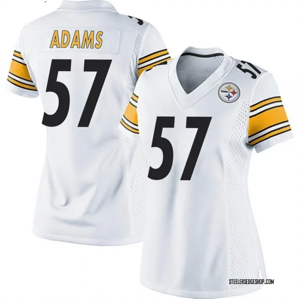 Women's Montravius Adams Pittsburgh Steelers Game White Jersey