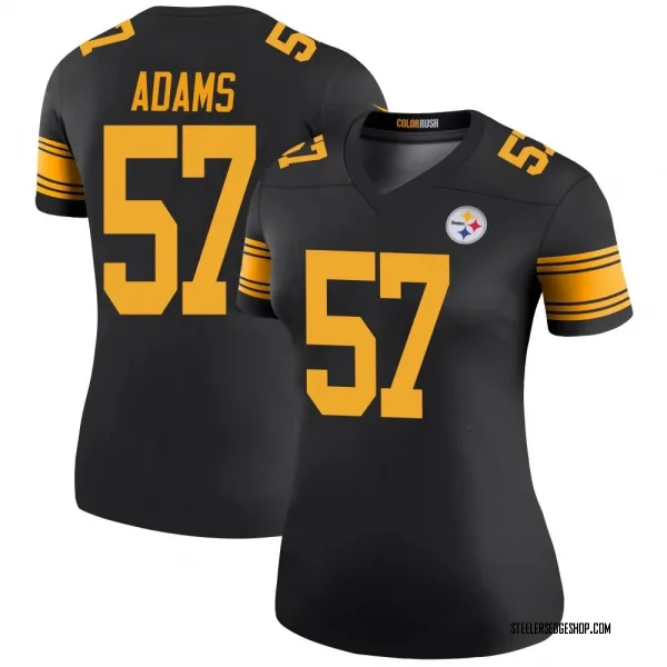 Women's Montravius Adams Pittsburgh Steelers Legend Black Color Rush Jersey